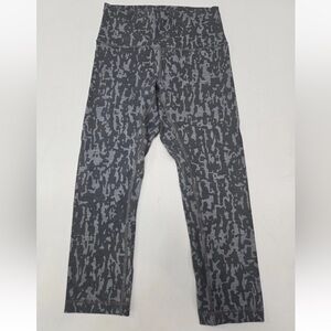 Lululemon Wunder Train High Rise Crop 21" Print Heather Black Asphalt Grey 6